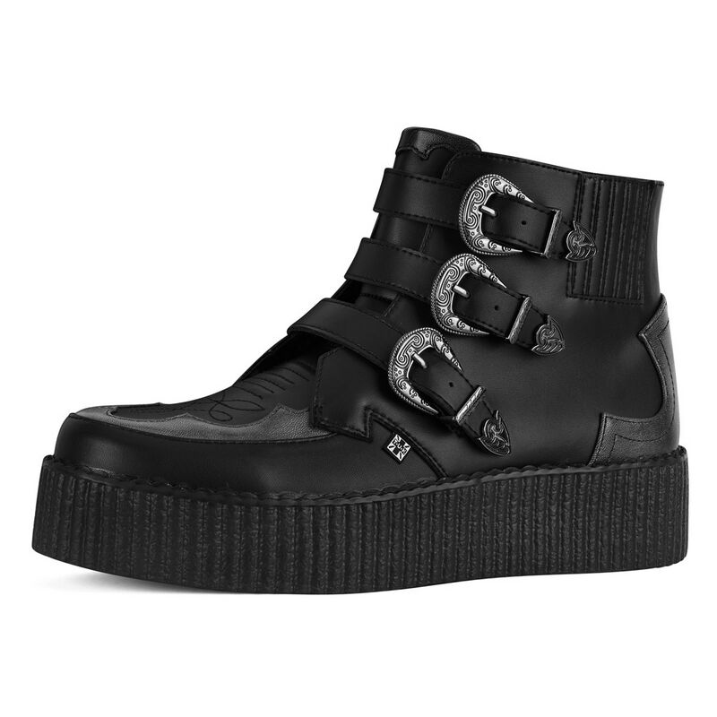 T.U.K. - Gothic Creepers - Viva Hi Creeper - EU36 bis EU41 - für Damen - Größe EU36 - schwarz
